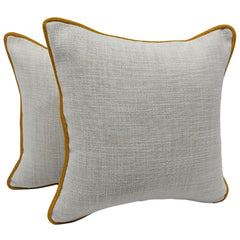 Classic Off-White & Mustard Accent Pillow Covers (Set of 2,16×16)