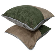 Earthy Elegance Patchwork Pillow Covers (16×16, Set of 2) | ZIPCushions