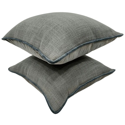 Neutral Gray Pillow Covers (Set of 2, 16×16) - Alternate image