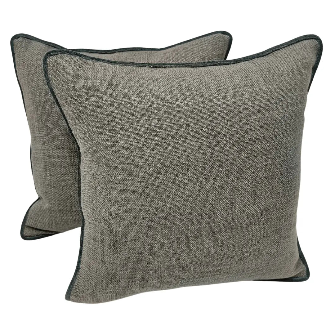 Neutral Gray Pillow Covers (Set of 2, 16×16) | ZIPCushions