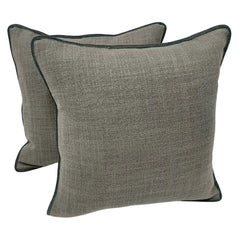 Neutral Gray Pillow Covers (Set of 2, 16×16)