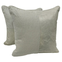 Light Gray Textured Pillow Covers  (Set of 2, 16×16) |  ZIPCushions