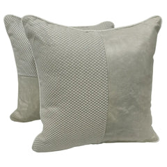 Light Gray Textured Pillow Covers  (Set of 2, 16×16)