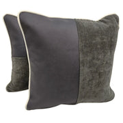 Charcoal and Gray Pillow Covers with Contrast Texture (Set of 2, 16×16) | ZIPCushions