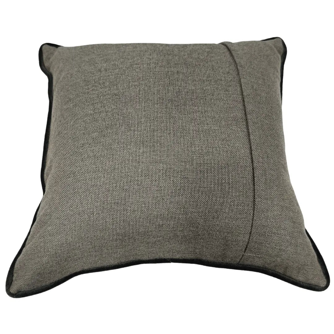 Light Gray Pillow Covers with Black Piping (Set of 2, 16×16) |  ZIPCushions