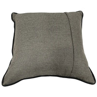Light Gray Pillow Covers with Black Piping (Set of 2, 16×16) |  ZIPCushions