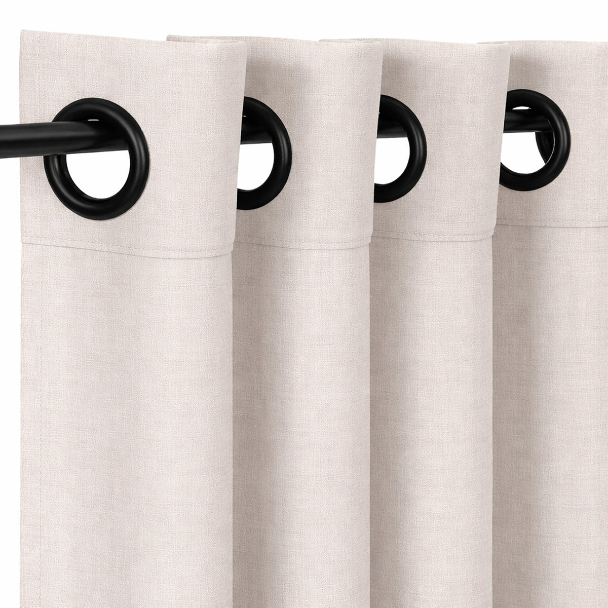 Sunbrella® Canvas Silver Grey Curtain