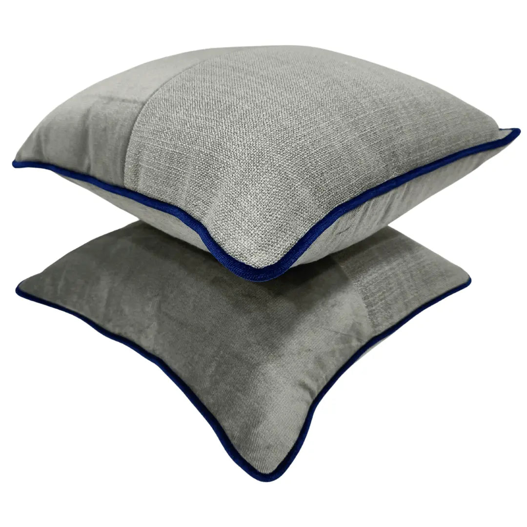 Gray Patchwork Pillow Covers (Set of 2, 16×16) |  ZIPCushions