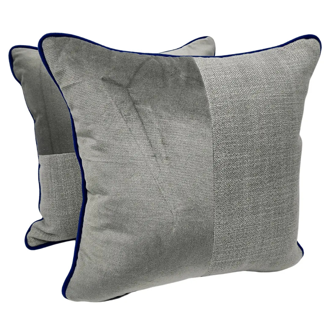 Gray Patchwork Pillow Covers (Set of 2, 16×16) |  ZIPCushions