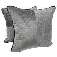 Gray Patchwork Pillow Covers (Set of 2, 16×16)