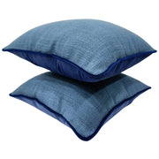 Two-Tone Blue Pillow Covers (Set of 2, 16×16) | ZIPCushions