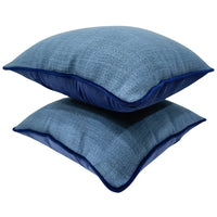 Two-Tone Blue Pillow Covers (Set of 2, 16×16)
