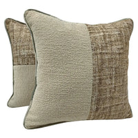 Textured Beige and Brown Pillow Covers (Set of 2, 16×16) |  ZIPCushions
