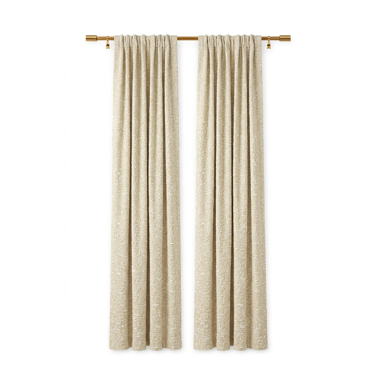Custom Almond Concert Textured Curtain