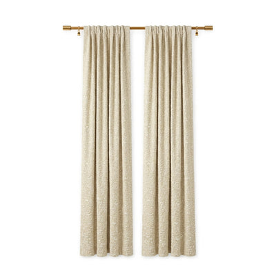 Custom Almond Concert Textured Curtain
