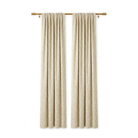 Custom Almond Concert Textured Curtain