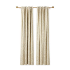 Custom Almond Concert Textured Curtain