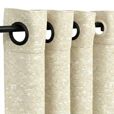 Custom Almond Concert Textured Curtain - alternate view