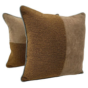 Brown Chenille and Bouclé Pillow Covers (Set of 2, 16×16) | ZIPCushions