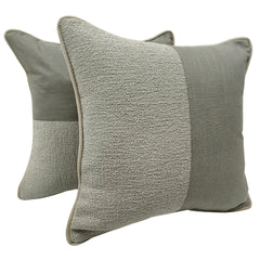 Gray Cassia and Bouclé Pillow Covers (Set of 2, 16×16)