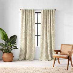 Custom Almond Concert Textured Curtain - alternate view