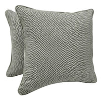 Gray Geometric Pattern Pillow Covers (Set of 2, 16×16)