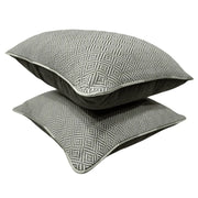 Gray Geometric Pattern Pillow Covers (Set of 2, 16×16) | ZIPCushions