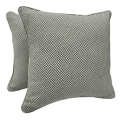 Gray Geometric Pattern Pillow Covers (Set of 2, 16×16)