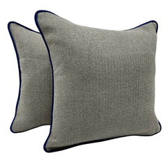Gray Herringbone Pillow Covers  (Set of 2, 16×16)