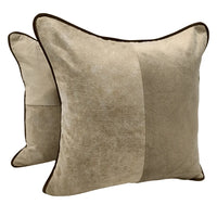 Golden Taupe Velvet Pillow Covers (Set of 2, 16×16) |  ZIPCushions