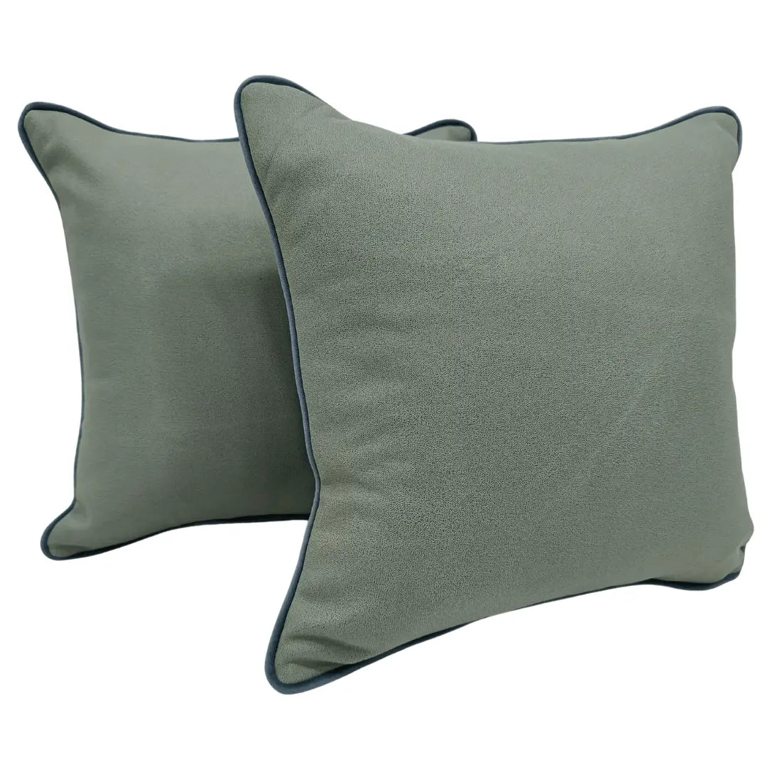 Urban Luxe Soft Grey Pillow Covers (16x16, Set of 2) | ZIPCushions