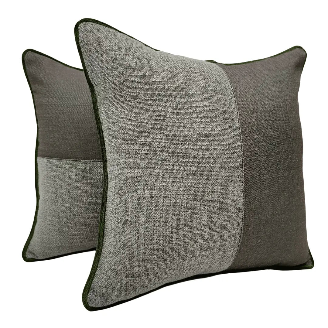 Earthy Patchwork Pillow Covers (Set of 2, 16×16) |  ZIPCushions