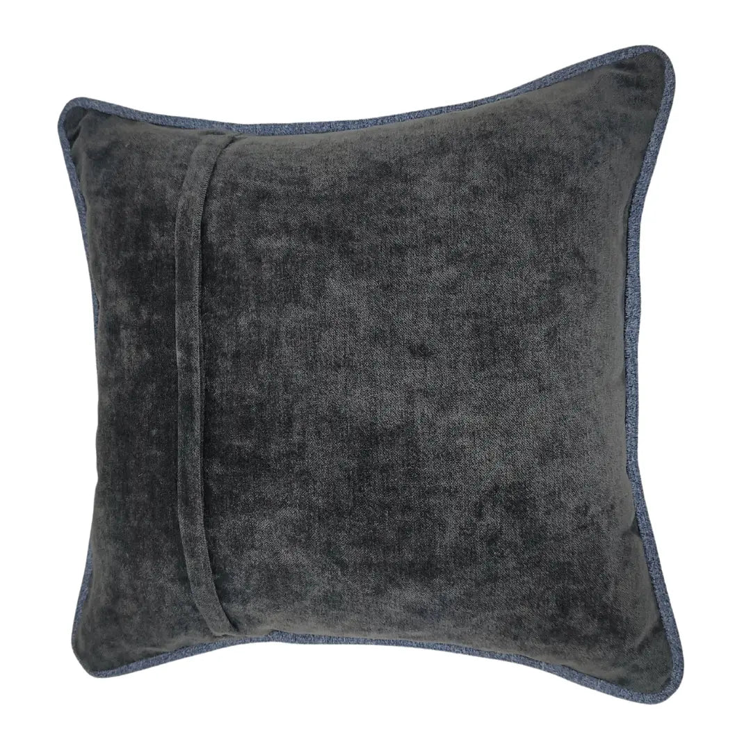 Deep Charcoal Patchwork Pillow Covers (Set of 2, 16×16) |  ZIPCushions