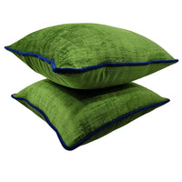 Green Velvet Pillow Covers (16x16, Set of 2) |  ZIPCushions
