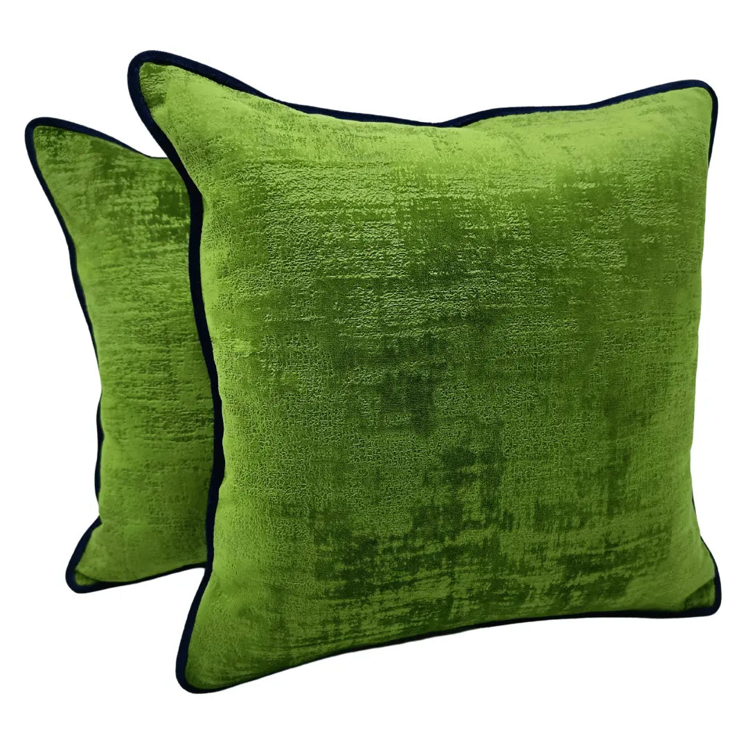 Green Velvet Pillow Covers (16x16, Set of 2) | ZIPCushions