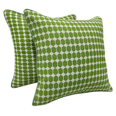 Geometric Pattern Pillow Covers (16x16, Set of 2)