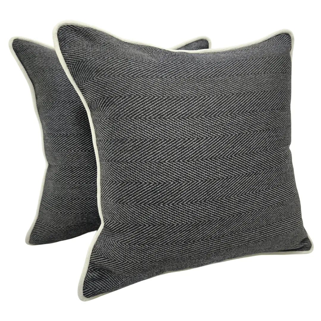 Herringbone Pattern Pillow Covers (16x16, Set of 2) | ZIPCushions