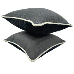 Herringbone Pattern Pillow Covers (16x16, Set of 2) - Hover Image