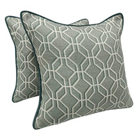 Geometric Pattern Pillow Covers (16x16, Set of 2)