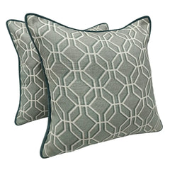 Geometric Pattern Pillow Covers (16x16, Set of 2)