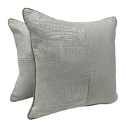 Silver Textured Sunbrella Pillow Covers (16x16, Set of 2) | ZIPCushions