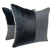 Black and Grey Herringbone Pillow Covers (16x16, Set of 2) | ZIPCushions
