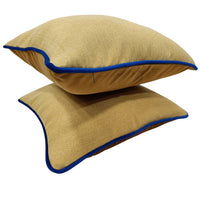 Mustard Herringbone Pillow Covers (16x16, Set of 2)
