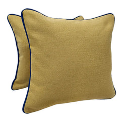 Mustard Herringbone Pillow Covers (16x16, Set of 2)