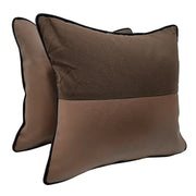 Brown and Black Double Tone Pillow Covers (16x16, Set of 2) | ZIPCushions