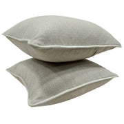 Soft Grey Herringbone Pillow Covers (16x16, Set of 2) | ZIPCushions