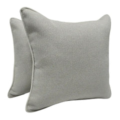 Soft Grey Herringbone Pillow Covers (16x16, Set of 2)