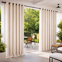Sunbrella Canvas Silver Grey Curtain