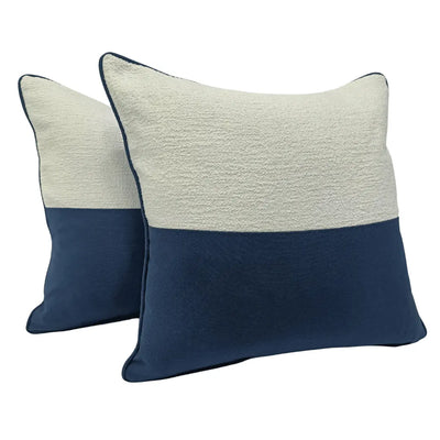 Two-Tone Bouclé Pillow Covers (18x18, Set of 2)
