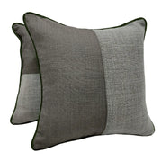 Grey and Blue Dual Tone Pillow Covers (16x16, Set of 2) | ZIPCushions
